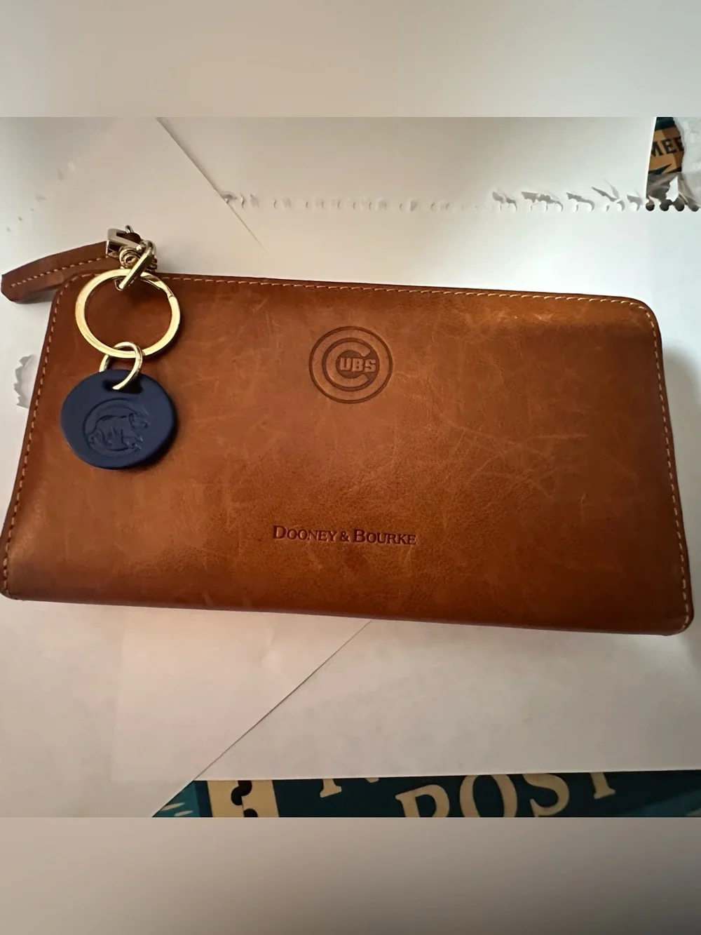 Dooney & Bourke Florentine Leather Chicago Cubs Zip Wallet